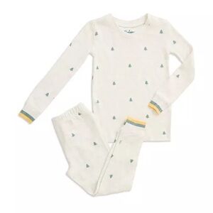 New - P.J. Salvage Unisex Pajama Set with Green Tree Print